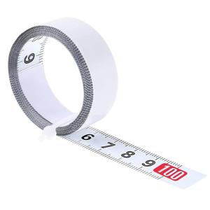 1 Rouleaux Mètre à Ruban en Acier au Carbone Auto-adhésif,Règle Métrique Auto-adhésive 2m,13mm ampleur,tape measure,pour Mesurer établis,table,machine,onglet(Gauche à Droite)(Du Milieu aux Côtés)