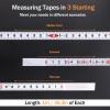 2 Rouleaux Mètre à Ruban Auto-adhésif, 1 Mètre Mètre Ruban Auto-adhésif, Règle Métrique Auto-Adhésive pour Mesurer des Objets Verticaux Tels Que des Établis (Centrage)(3 Rouleaux Mixte)