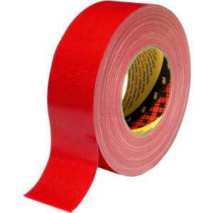 3M 2903/4850S Ruban Adhésif Toilé, 48 mm x 50 m, Noir (Lot de 1)(Rouge)