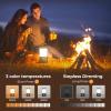 2 Pack Lanterne Camping, Lanternes LED Rechargeables 5000mAh Lumière d&rsquo;Urgence pour Pannes de Courant, 3 Couleurs, Portable Étanche IPX4 pour Tente de Camping Maison Exterieur ou Randonnée Ouragan(Noir – 1 Pack)