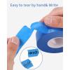 4 Rouleaux Ruban de Masquage – 50mx24mm Papier Peinture de Peintre Carrosserie Masquage pour peindre, rénover, vernir (bleu)(24mmx50m)