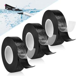 3 Pcs Ruban Adhésif Isolant en Caoutchouc Ruban Isolant Électrique 0.8mm*22mm*4.57m Ruban Adhésif Électrique Étanche Ruban Adhésif pour Isolation Ruban Isolant Noir pour Réparation Fil Câble