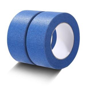 4 Rouleaux Ruban de Masquage – 50mx24mm Papier Peinture de Peintre Carrosserie Masquage pour peindre, rénover, vernir (bleu)(50mmx50m)
