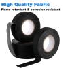 10 Pièces Ruban Isolant Electrique, 19 mm x 15 m, Ruban de Câbles, scotch isolant électrique, Résistant à la Chaleur Rubans, scotch electricien, Ruban Adhésif Isolant Noir, scotch tissu noir