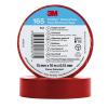 3M Temflex de ruban adhésif électrique en vinyle 165 Jaune 19 mm x 25 m, 10 rouleaux(Rouge)