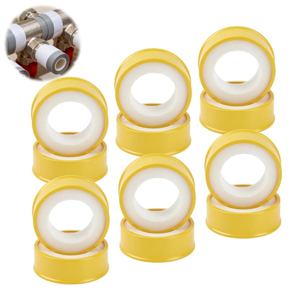 image:image12PCS Rouleaux De Ruban Dtanchit En Teflon 12 Mm X 10 M Ruban Plomberie Professionnel AntiFuite Pour Tuyaux Filets Robinets Vannes Douche Et Canalisation tanche Et Durable