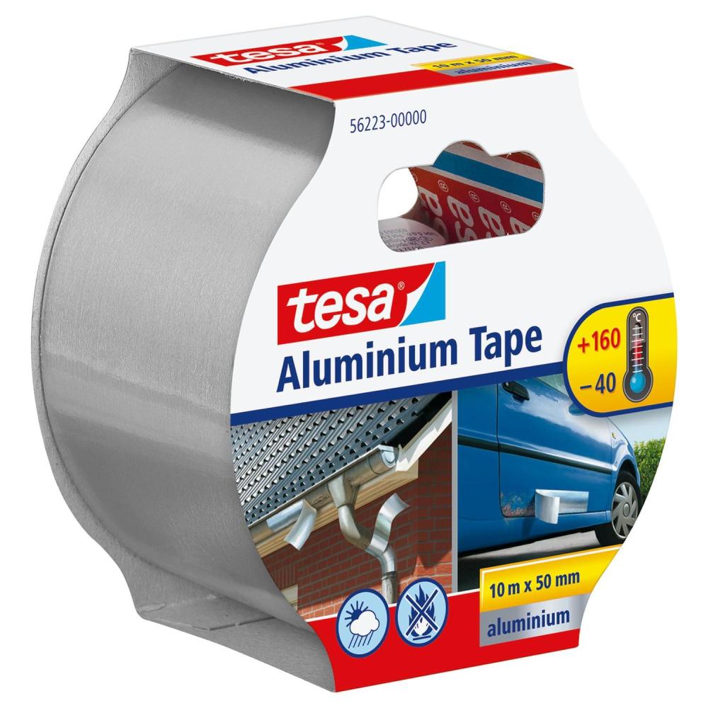 image:imagetesa Ruban Adhsif Aluminium  Bande Auto Adhsive en Aluminium pour la Rparation et lIsolation de Surfaces Mtalliques  Rsistante Haute Temprature Impermable  10 m x 50 mm1