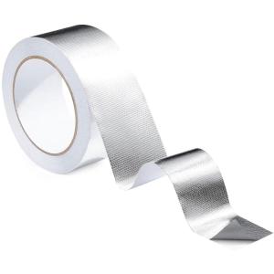 20M x 50mm Scotch Aluminium Anti Fuite, Ruban Adhésif Aluminium, Ruban Scellant Métallique En Pour Conduits D&rsquo;air Haute Temperature,Isolation & Barrière contre Vapeur pour Lave-vaisselle(20M x 50mm)