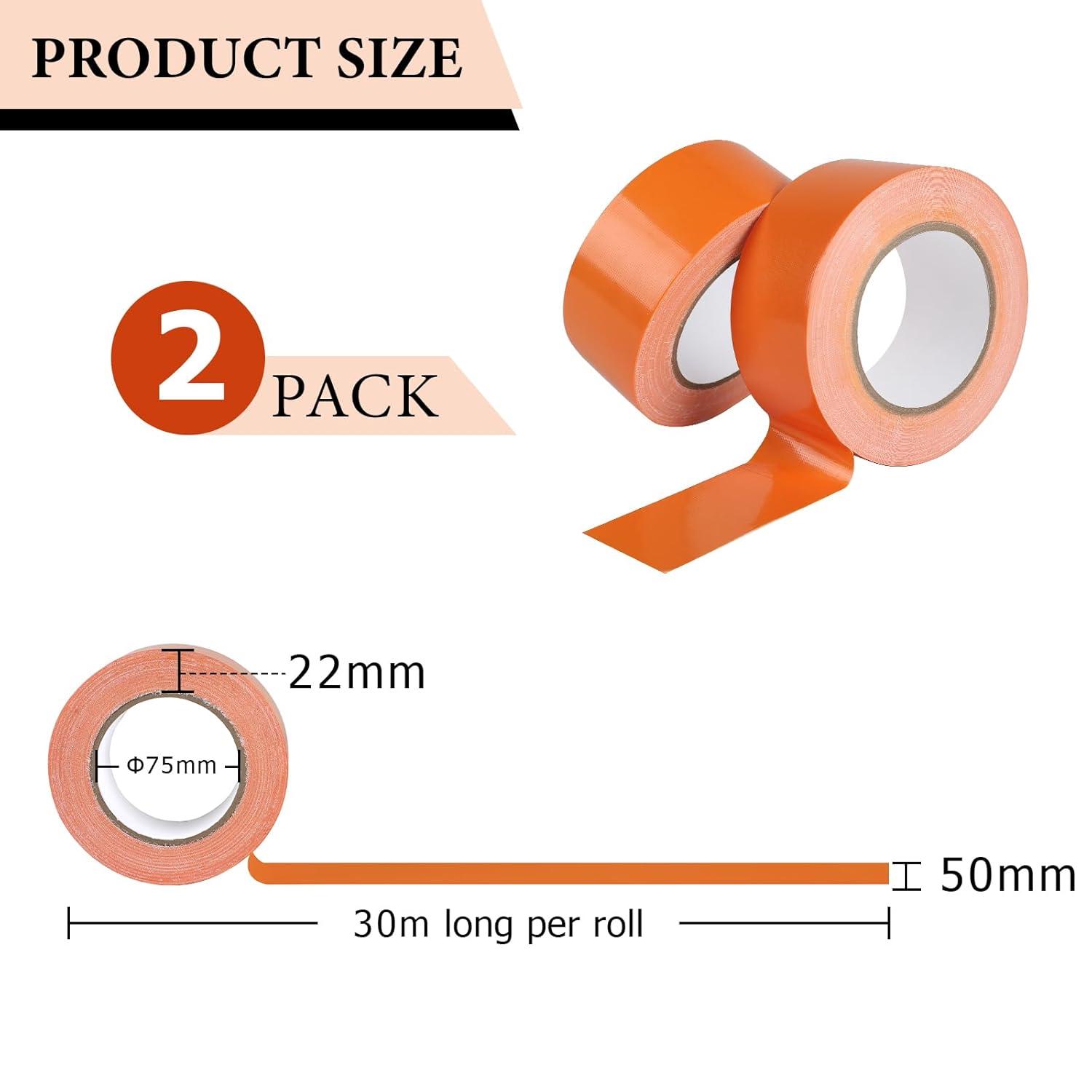 image:imageRuban Adhsif Rouge Rsistant lEau 60 mm x 30 m Ruban Tiss Professionnel 1 rouleau de Rparation Dtanchit Marquage Bricolage Idal pour Rparations Intrieures et ExtrieuresOrange