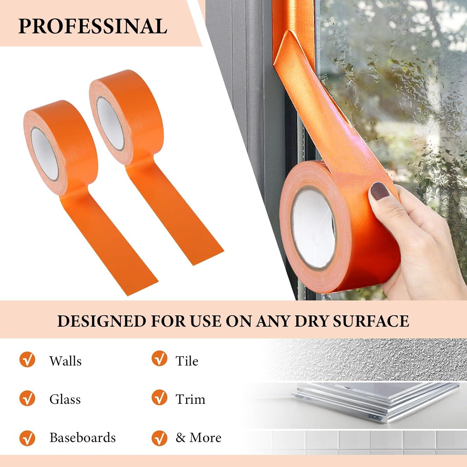image:imageRuban Adhsif Rouge Rsistant lEau 60 mm x 30 m Ruban Tiss Professionnel 1 rouleau de Rparation Dtanchit Marquage Bricolage Idal pour Rparations Intrieures et ExtrieuresOrange