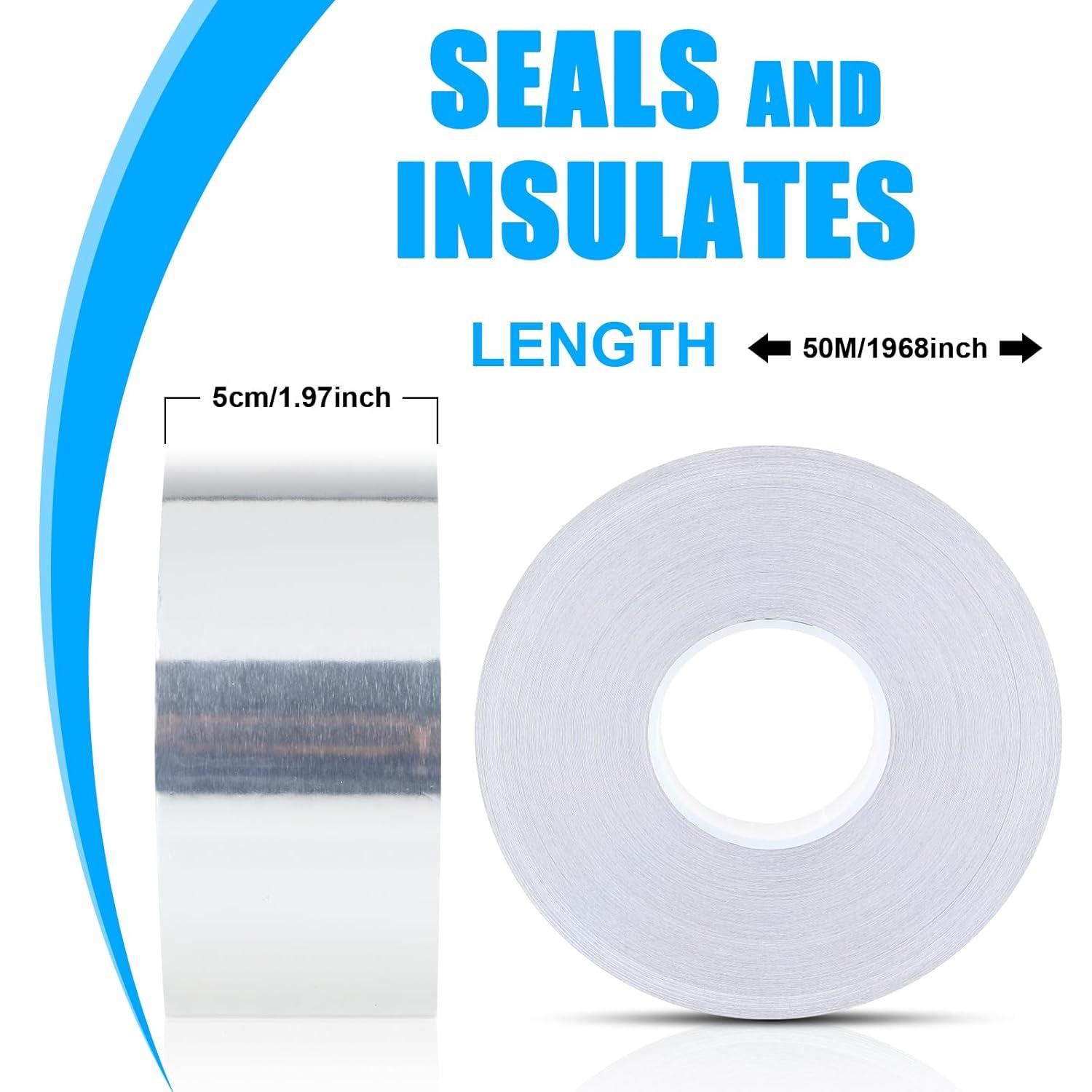 image:imageRuban adhsif aluminium Ruban adhsif rsistant la chaleur pour les tempratures leves et basses tanche leau robuste idal pour les rparations durables 50 mm x 50 m
