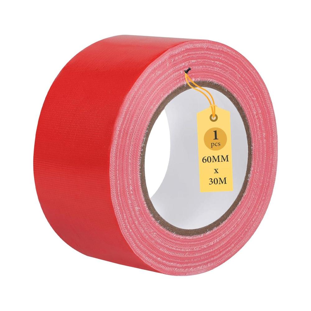image:imageRuban Adhsif Rouge Rsistant lEau 60 mm x 30 m Ruban Tiss Professionnel 1 rouleau de Rparation Dtanchit Marquage Bricolage Idal pour Rparations Intrieures et ExtrieuresRouge 60 mm x 30 m 1 Rouleau