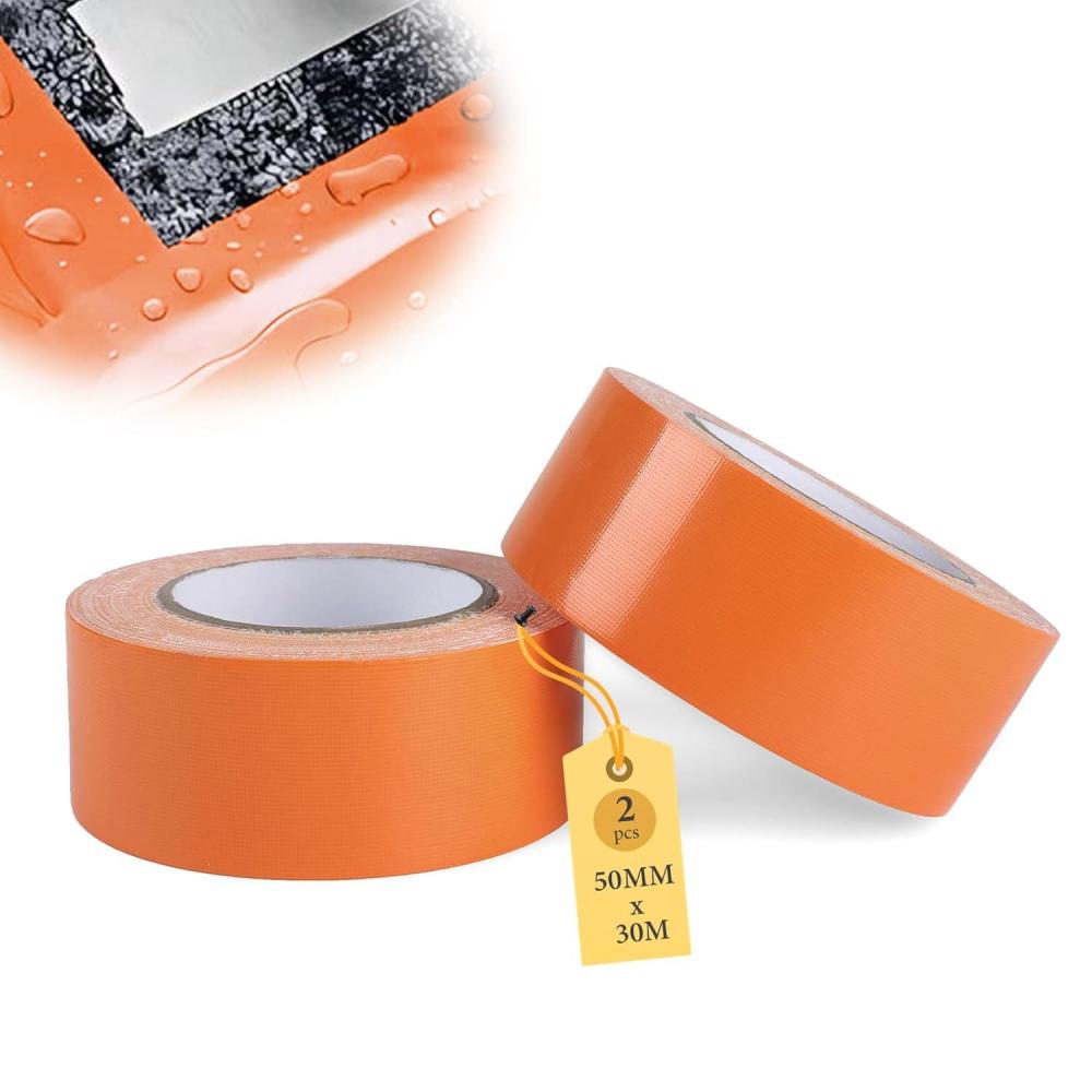 image:imageRuban Adhsif Rouge Rsistant lEau 60 mm x 30 m Ruban Tiss Professionnel 1 rouleau de Rparation Dtanchit Marquage Bricolage Idal pour Rparations Intrieures et ExtrieuresOrange