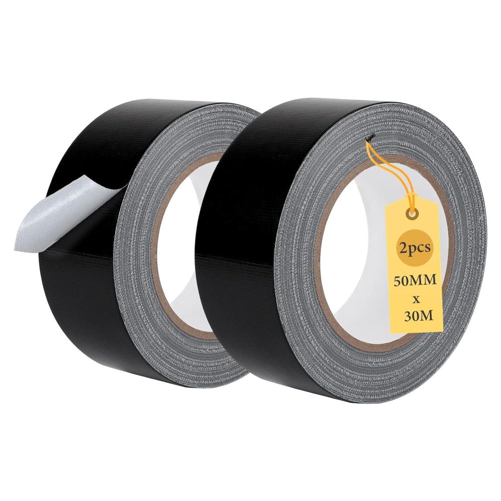 image:imageRuban Adhsif Rouge Rsistant lEau 60 mm x 30 m Ruban Tiss Professionnel 1 rouleau de Rparation Dtanchit Marquage Bricolage Idal pour Rparations Intrieures et ExtrieuresNoir 50 mm x 30 m 2 Rouleaux