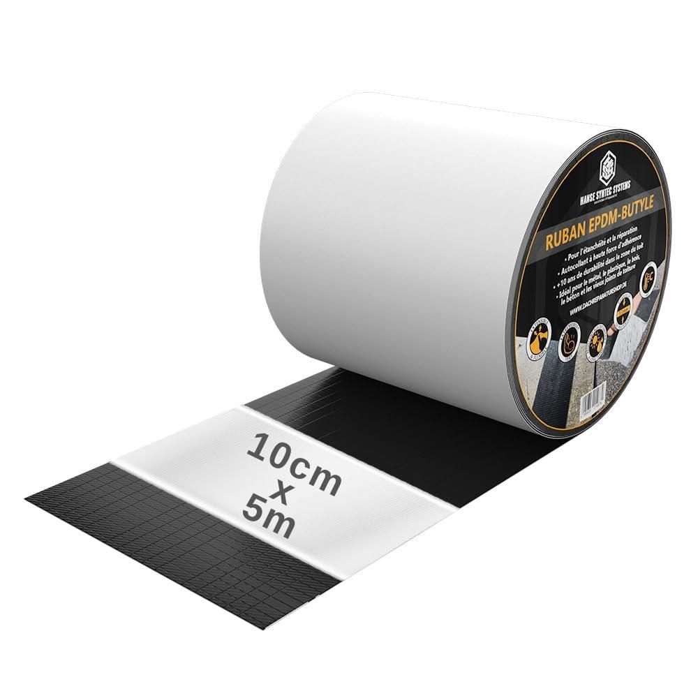 image:imageRuban Butyle EPDM tanchit Scotch anti fuite autocollant 10cm x 5m Adhre sur PVC Bois Mtal Bton Bande Adhsive tanche Extrieur pour Rparations