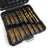 99 Pièces Coffret Foret Bois Hélicoïdaux, Foret Metal Revêtus de Titane, Ø1.5-10mm Foret Perceuse set, Forage pour Bois et Plastique (99)(99)