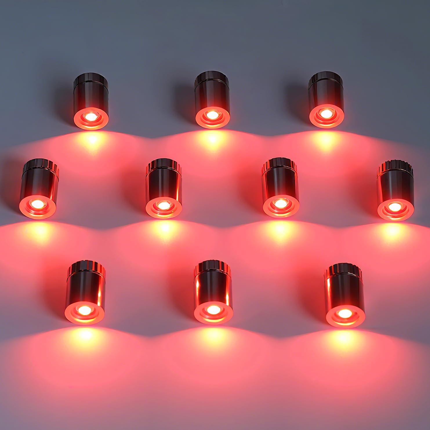 image:image10 pcs Mini Lumires LED Lampe LED Miniature Mini Lampe LED avec Batterie Mini LED a Pile Petite Lumire LED pour Maison de Poupe Vitrines Blocs de Construction Jouets CollableRouge
