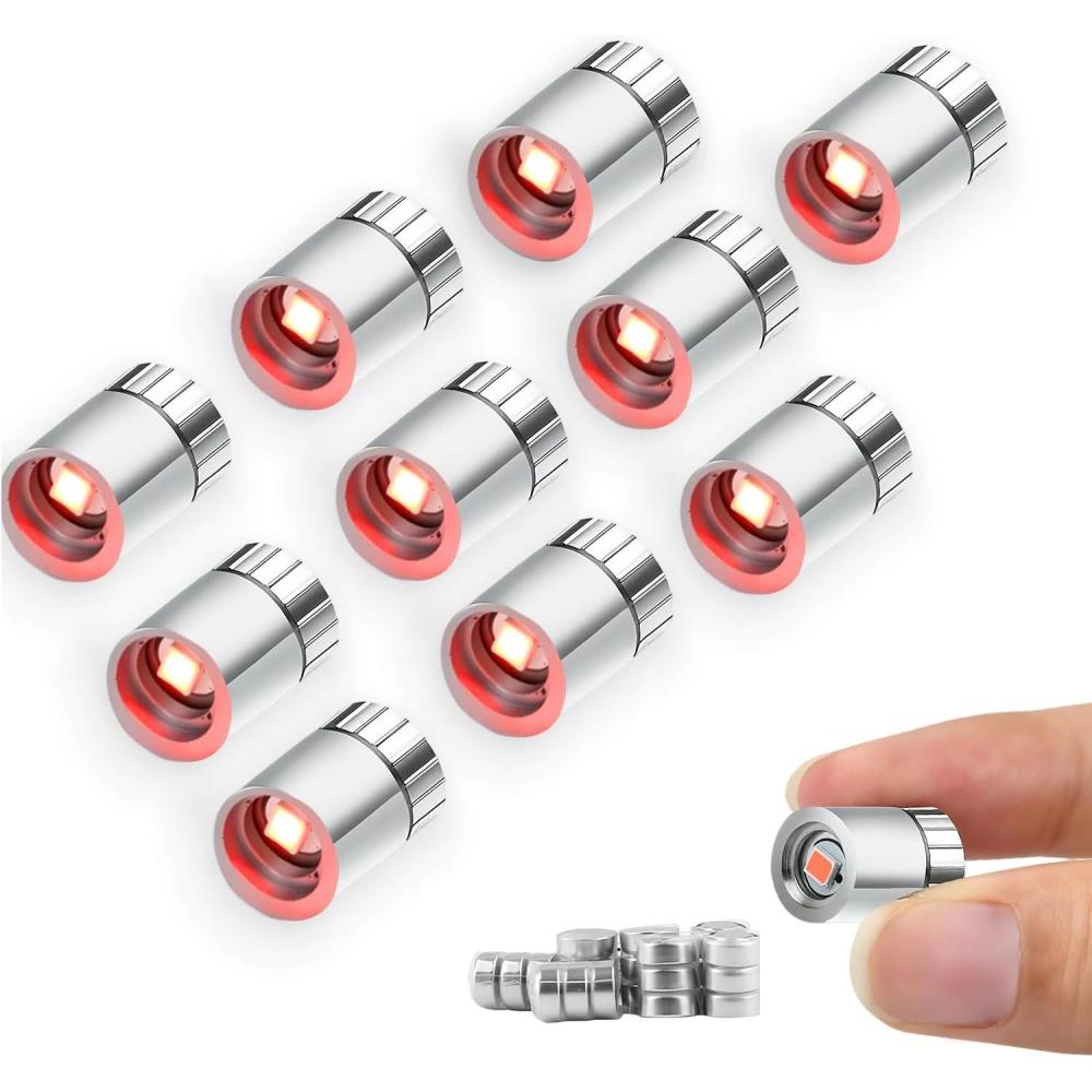 image:image10 pcs Mini Lumires LED Lampe LED Miniature Mini Lampe LED avec Batterie Mini LED a Pile Petite Lumire LED pour Maison de Poupe Vitrines Blocs de Construction Jouets CollableRouge