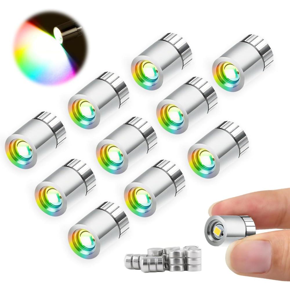 image:image10 pcs Mini Lumires LED Lampe LED Miniature Mini Lampe LED avec Batterie Mini LED a Pile Petite Lumire LED pour Maison de Poupe Vitrines Blocs de Construction Jouets CollableMulticolore