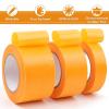 30 Rouleaux Ruban de Masquage pour Peindre et Masquer – 8/12/15/20/24/30 mm x 20 m – Ruban Adhésif de Masquage – Résistant aux Hautes Températures (Orange) – Ruban Adhésif Polyvalent pour Décoration(30 Rouleaux)