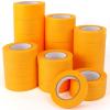 30 Rouleaux Ruban de Masquage pour Peindre et Masquer – 8/12/15/20/24/30 mm x 20 m – Ruban Adhésif de Masquage – Résistant aux Hautes Températures (Orange) – Ruban Adhésif Polyvalent pour Décoration(30 Rouleaux)