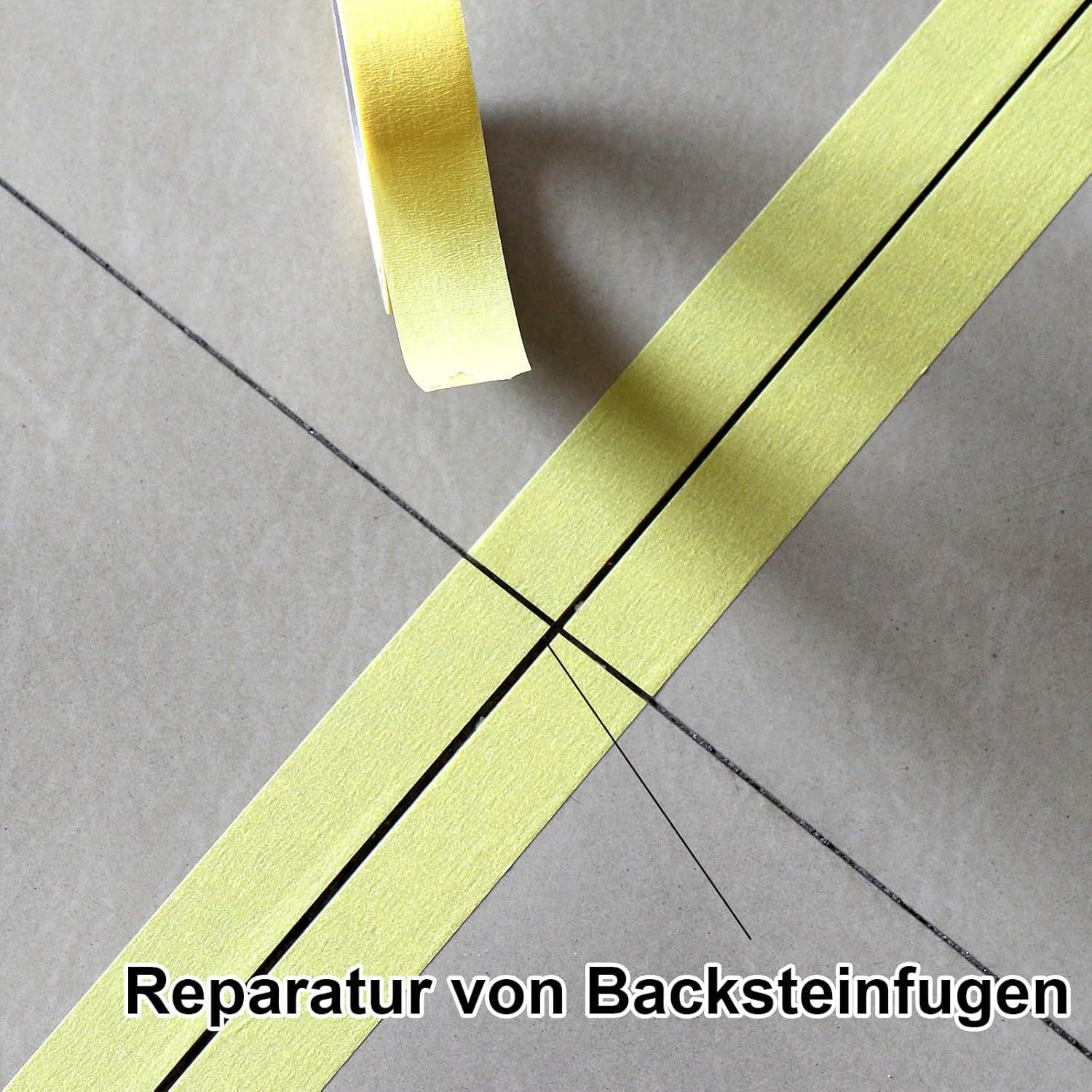 image:imageBOMEI PACK Lot de 2 rouleaux de ruban de masquage universel Jaune 48 mm x 50 m Pour travaux de peintureJaune3