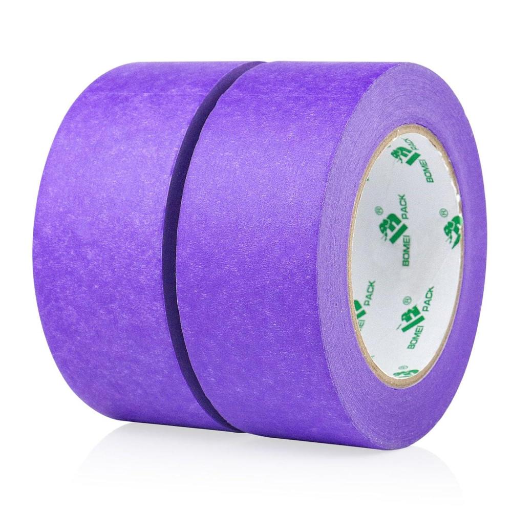 image:imageBOMEI PACK Lot de 2 rouleaux de ruban de masquage universel Jaune 48 mm x 50 m Pour travaux de peinturepourpre