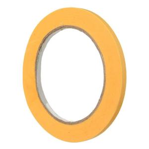 1 rouleau de ruban de masquage de 10 mm x 50 m pour bricolage, peinture, décoration, garage, carrosserie, artisanat, sans résidus, (10 mm x 50 m, jaune)(jaune)
