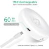 [Lot de 6],Lampe Detecteur de Mouvement Automatique Interieur,3 Modes(Auto/On/Off), Autocollante USB Pile Rechargeable, LED Sans Fil pour Cuisine,Couloir,Escalier,Placard(Lumière Chaude)(Blanche)