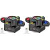 150W Lyre LED Faisceau Tête Mobile Lumière de Scène, LED RGBW Jeux de Lumiere Wash Lumière de Fête avec Télécommande Stroboscope Doré pour Disco DJ Bar Mariage(2 PCS)
