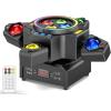 150W Lyre LED Faisceau Tête Mobile Lumière de Scène, LED RGBW Jeux de Lumiere Wash Lumière de Fête avec Télécommande Stroboscope Doré pour Disco DJ Bar Mariage(1 PCS)
