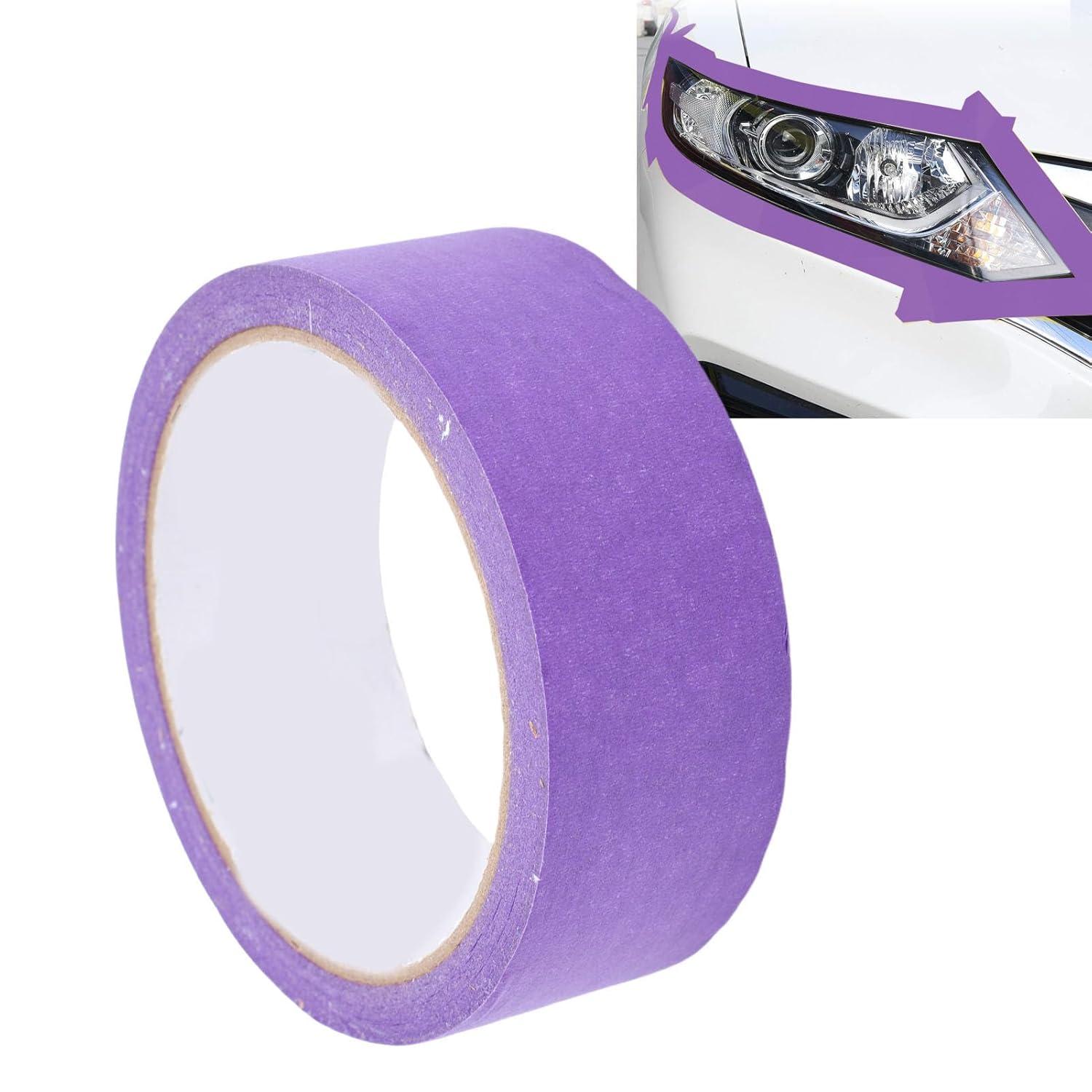 image:imageLot de 4 Rubans de Masquage 4 Cm X 20 M Ruban Adhsif en Papier Crpon Facile Enlever Ruban de Peintre pour Peinture Automobile Maison Bureau Papeterie Scolaire Arts BLUEPURPLE