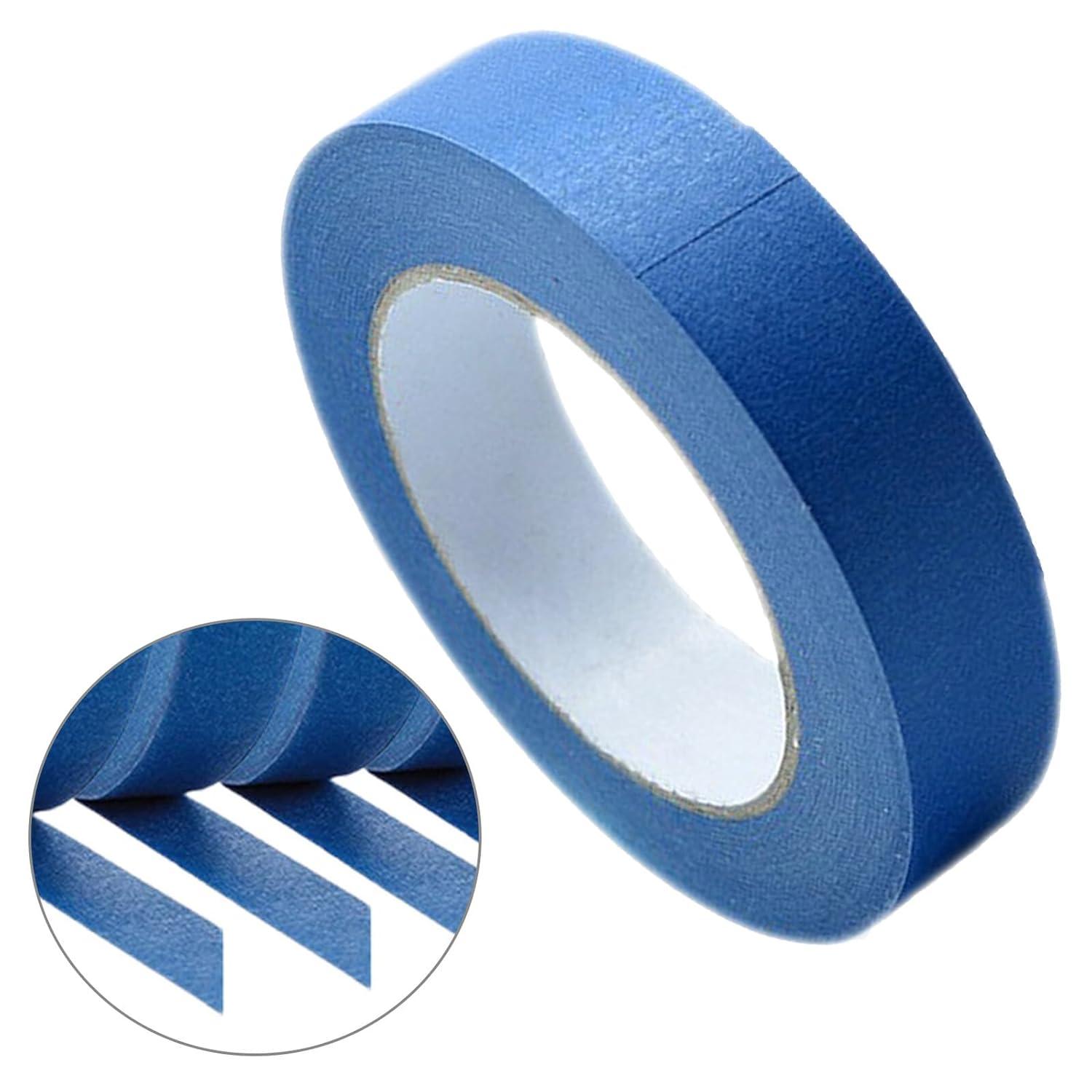 image:imageAnneome Ruban de Masquage Fin Bleu 1 CM X 20 M Lot de 5 Rouleaux Adhsif pour Peinture Murale et Automobile Fournitures de Peinture Prcises pour Dcoration et Finition