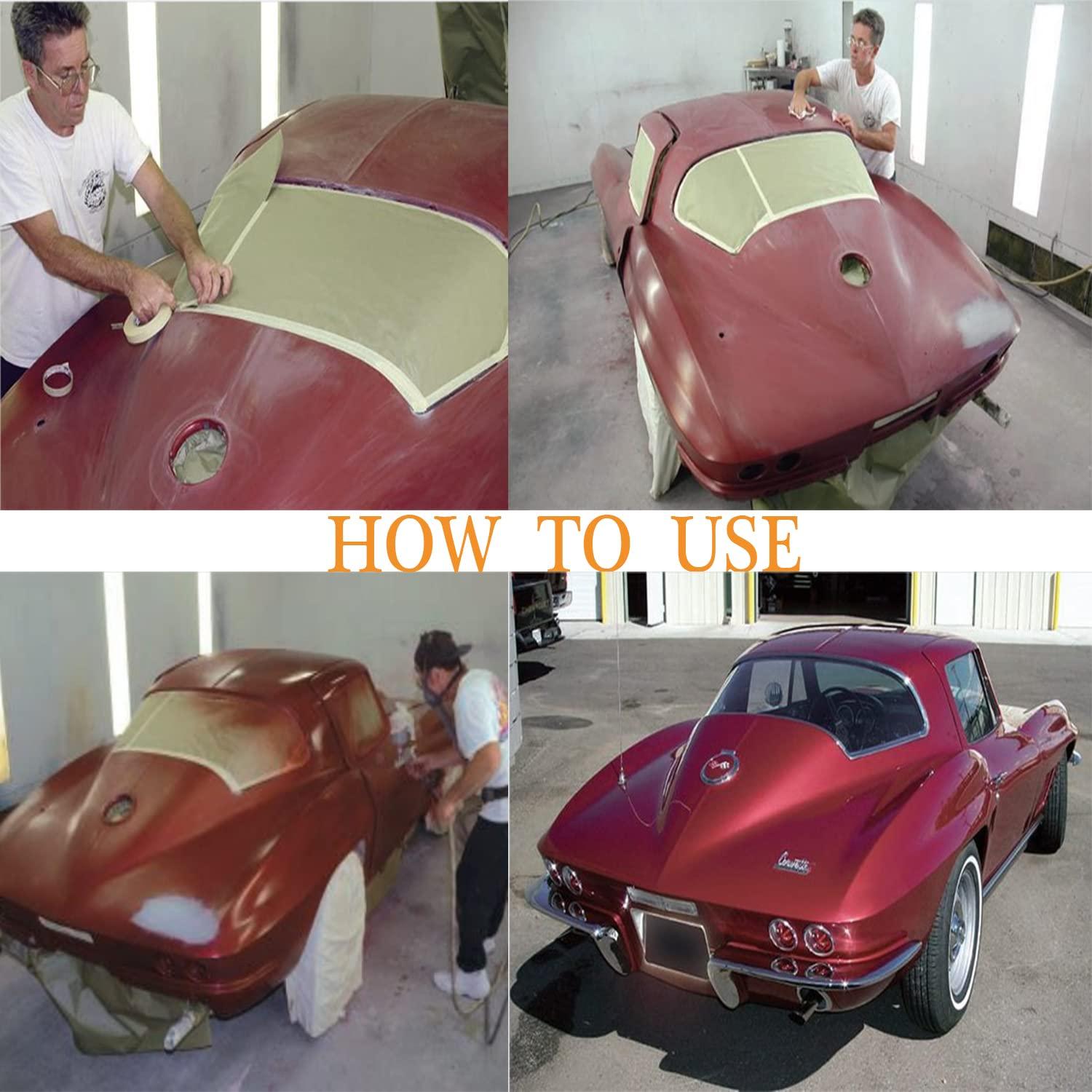 image:imagePapier de masquage de peinture papier de masquage prgrav peindre de 22 50 pieds ruban et drap rouleau de papier peintre papier de peinture automobile pour protection de peinture masquage