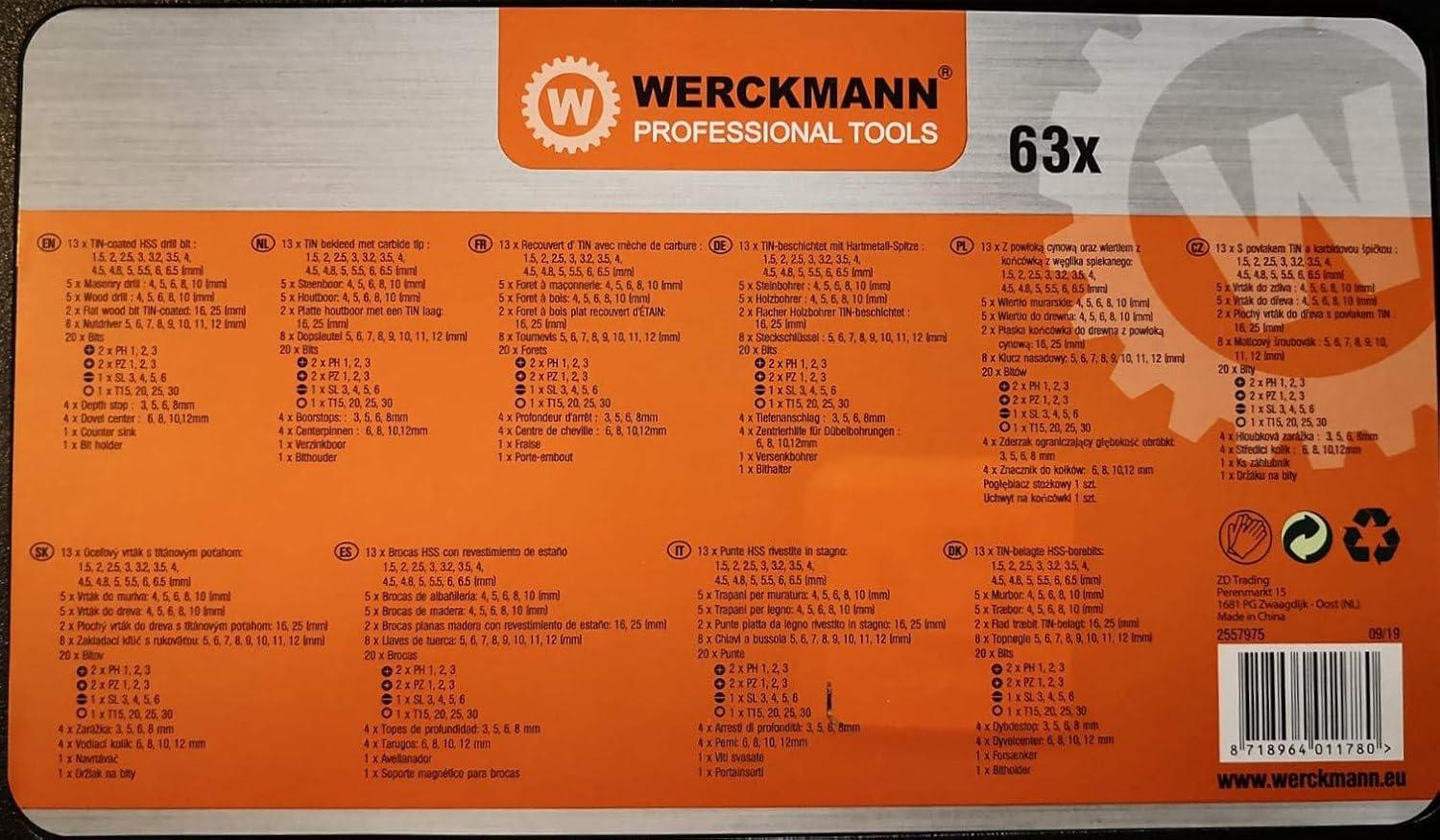 image:imageWerckmann Jeu de 63 forets pour bricolage