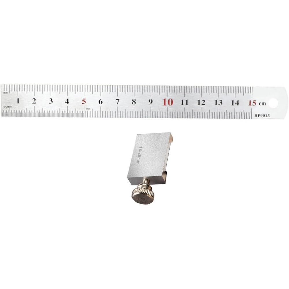 image:imageRgle de traage de menuisier en mtal de 15203040 cm avec arrt coulissant de positionnement Outil de menuiserie Jauge de marquage15 cm