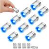 10 Pcs Mini Lumières LED pour Maison de Poupée, Mini Lampe Led avec Batterie, Lumières à Faire Soi-Même, Petite Lampe LED pour Bricolage Artisanal Vitrines Maison de Poupée Blocs de Construction(Bleu)