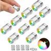 10 Pcs Mini Lumières LED pour Maison de Poupée, Mini Lampe Led avec Batterie, Lumières à Faire Soi-Même, Petite Lampe LED pour Bricolage Artisanal Vitrines Maison de Poupée Blocs de Construction(Multicolore)