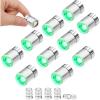 10 Pcs Mini Lumières LED pour Maison de Poupée, Mini Lampe Led avec Batterie, Lumières à Faire Soi-Même, Petite Lampe LED pour Bricolage Artisanal Vitrines Maison de Poupée Blocs de Construction(Vert)
