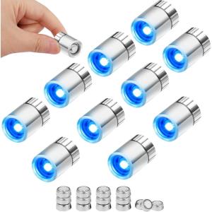 10 Pcs Mini Lumières LED pour Maison de Poupée, Mini Lampe Led avec Batterie, Lumières à Faire Soi-Même, Petite Lampe LED pour Bricolage Artisanal Vitrines Maison de Poupée Blocs de Construction(Bleu)