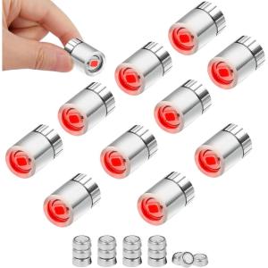 10 Pcs Mini Lumières LED pour Maison de Poupée, Mini Lampe Led avec Batterie, Lumières à Faire Soi-Même, Petite Lampe LED pour Bricolage Artisanal Vitrines Maison de Poupée Blocs de Construction(Rouge)