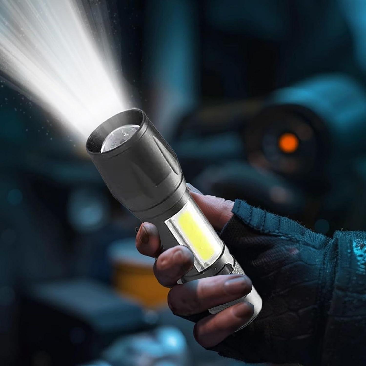 image:imageGnrique clairage Lampe de poche LED lampe de poche rechargeable tanche durable avec modes dclairage avancs LED Flashlight rechargeable portative Flashlight
