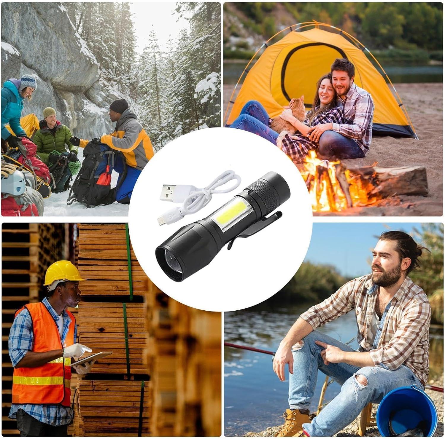 image:imageGnrique clairage Lampe de poche LED lampe de poche rechargeable tanche durable avec modes dclairage avancs LED Flashlight rechargeable portative Flashlight