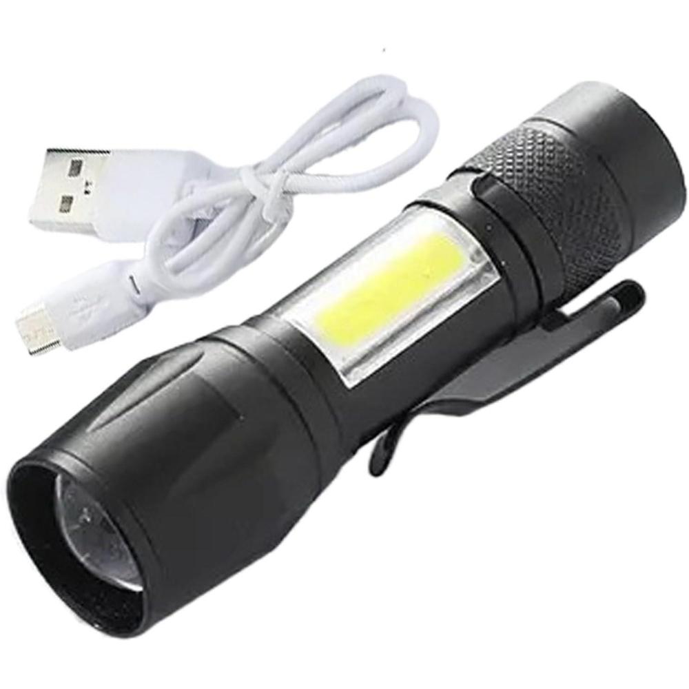 image:imageGnrique clairage Lampe de poche LED lampe de poche rechargeable tanche durable avec modes dclairage avancs LED Flashlight rechargeable portative Flashlight