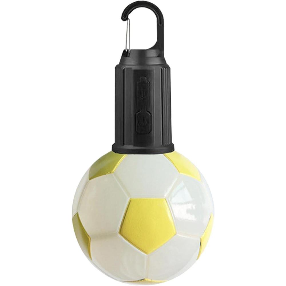 image:imageLampes de camping Lanterne durgence de football lampes de poche LED tanches luminosit rglable pour la maison et le campingJaune