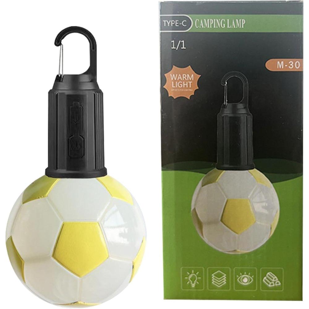 image:imageLampes de camping lanterne durgence de football Lampes de poche LED tanches luminosit rglable pour la maison et le campingJaune