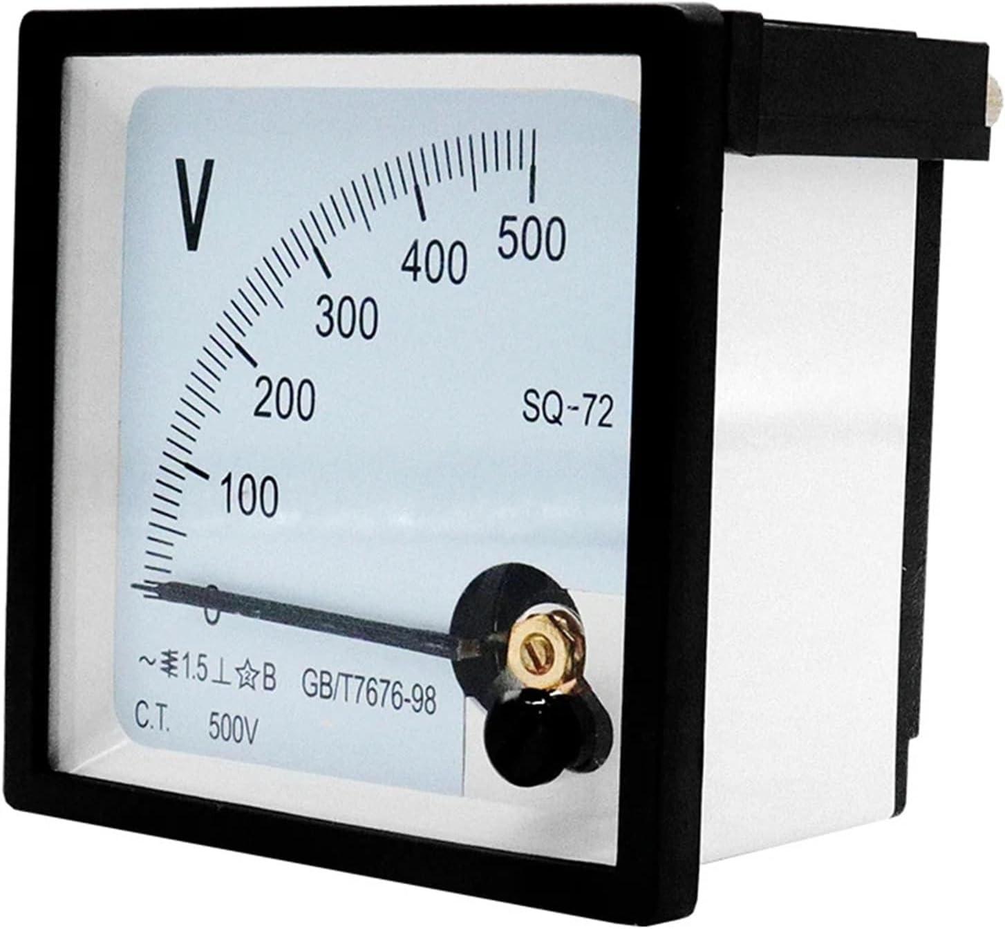 image:imageVoltmtre CA avec pointeur SQ72V 250 V 300 V 450 V 500 V jauge de panneau 72 x 72 mm prcision du voltmtre 15 450 V50 V