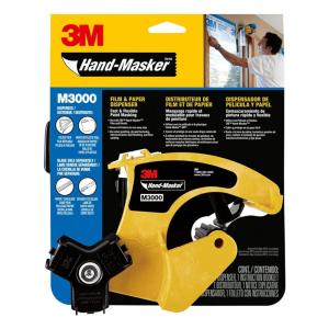 3M Hand-Masker M3000 Distributeur de Film et de Papier – 1 Distributeur, Toutes Largeurs de Ruban – Pour Fenêtres, Portes, Baignoires et Autres Surfaces (sans lame)(Distributeur uniquement)