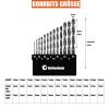 4,2mm Foret HSS M35 de 4,2 mm – En acier rapide – Jeu de 10 – Convient pour aciers, fonte et autres métaux (4,2 mm)(13pcs1 5mm-6 5mm)