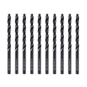 4,2mm Foret HSS M35 de 4,2 mm – En acier rapide – Jeu de 10 – Convient pour aciers, fonte et autres métaux (4,2 mm)(11/64‘’inch，4.2mm)